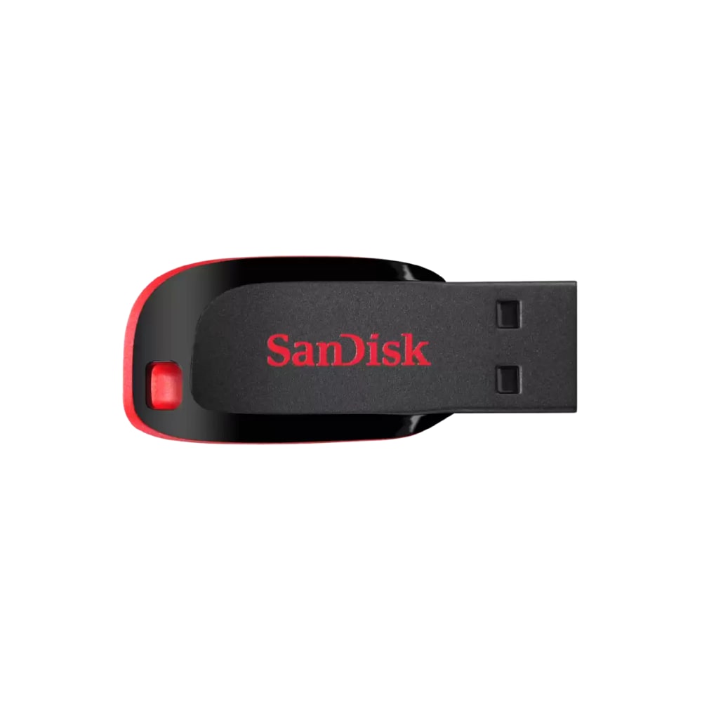 Pendrive Sandisk Cruzer Blade 128gb Usb 2.0 Negro Y Rojo