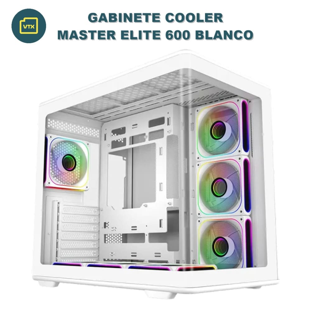 Gabinete Cooler Master Elite 600 Argb Vidrio Blanco