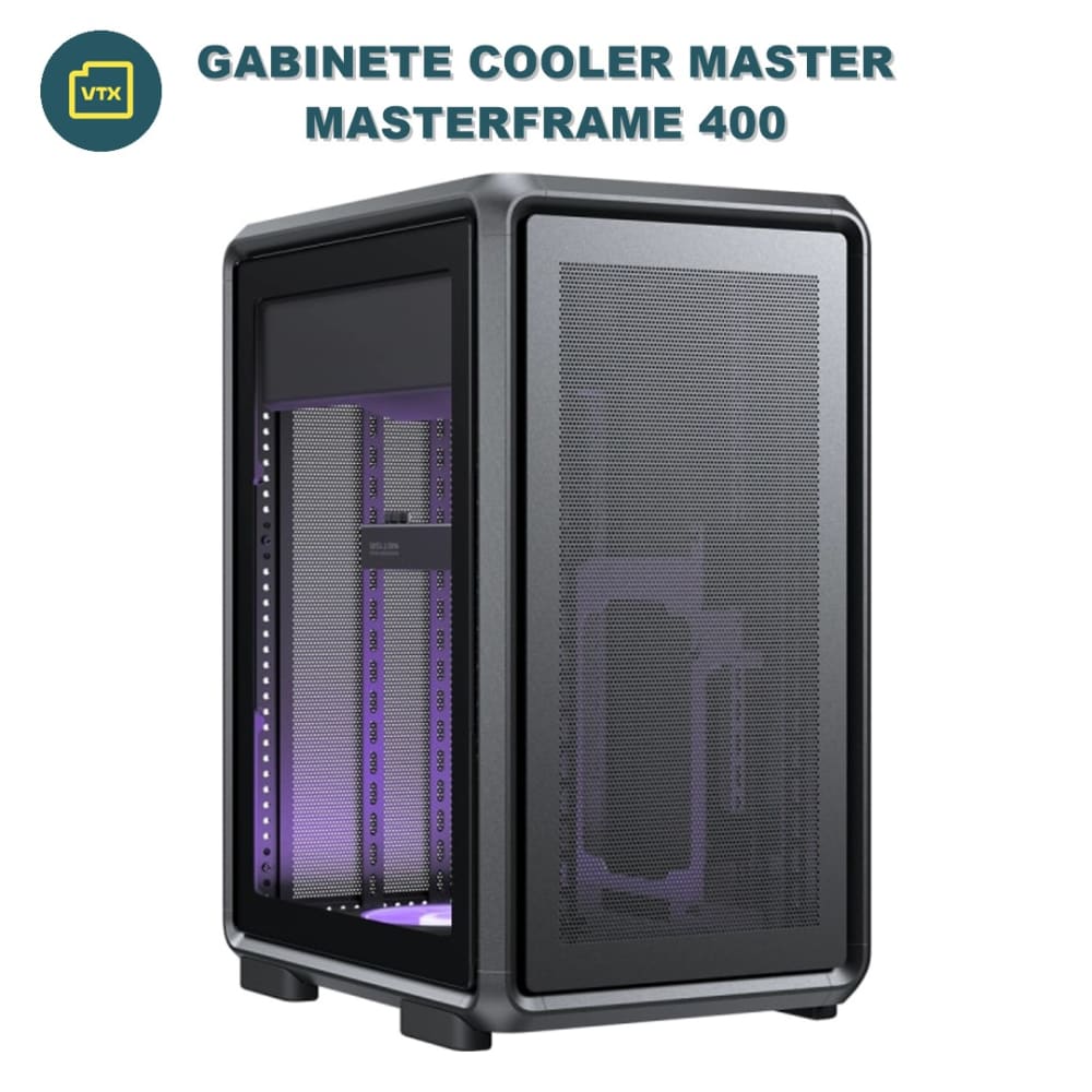 Gabinete Cooler Master Masterframe 400 Vidrio Negro