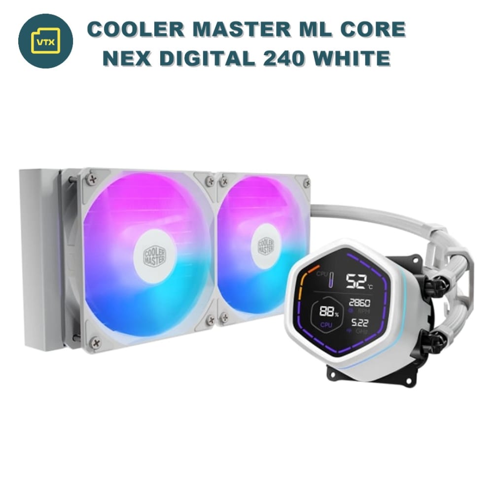 Water Cooler Cooler Master Core Nex Digital 240 Blanco
