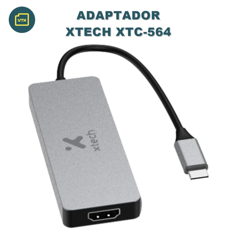 Adaptador Xtech Multipuerto 5 En 1 Usb-c 17 Cm Xtc-564