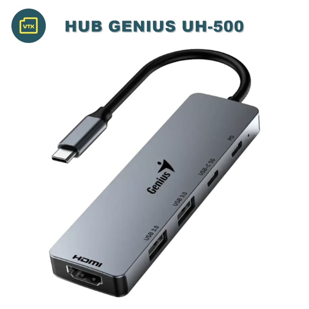 Hub Usb-c Genius Uh-500 5 En 1