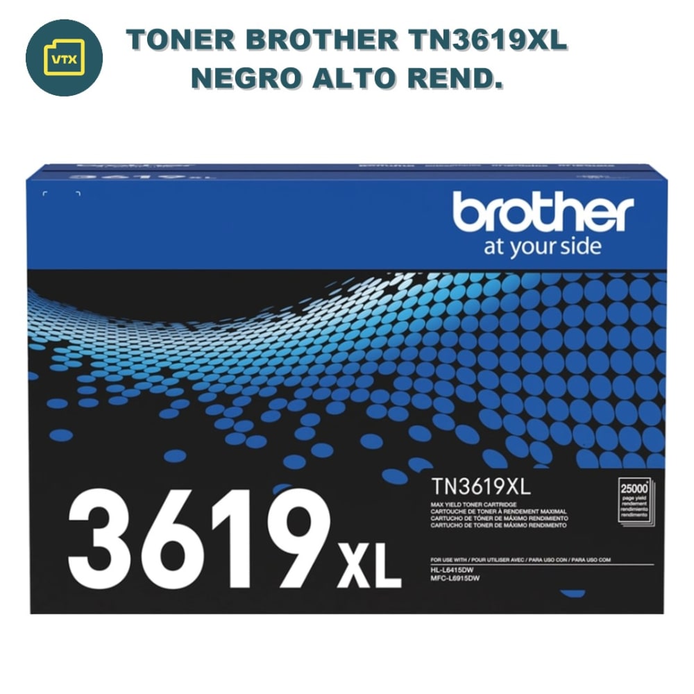Toner Brother Tn3619xl Negro Alto Rendimiento