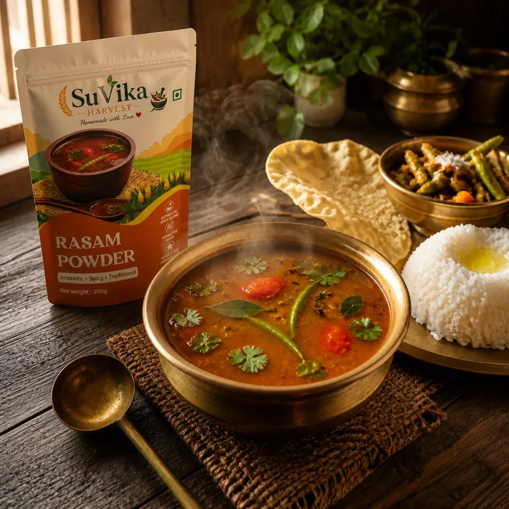 Rasam Powder — serving with pouch
