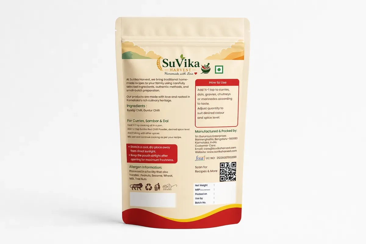 Chilli Powder — back label