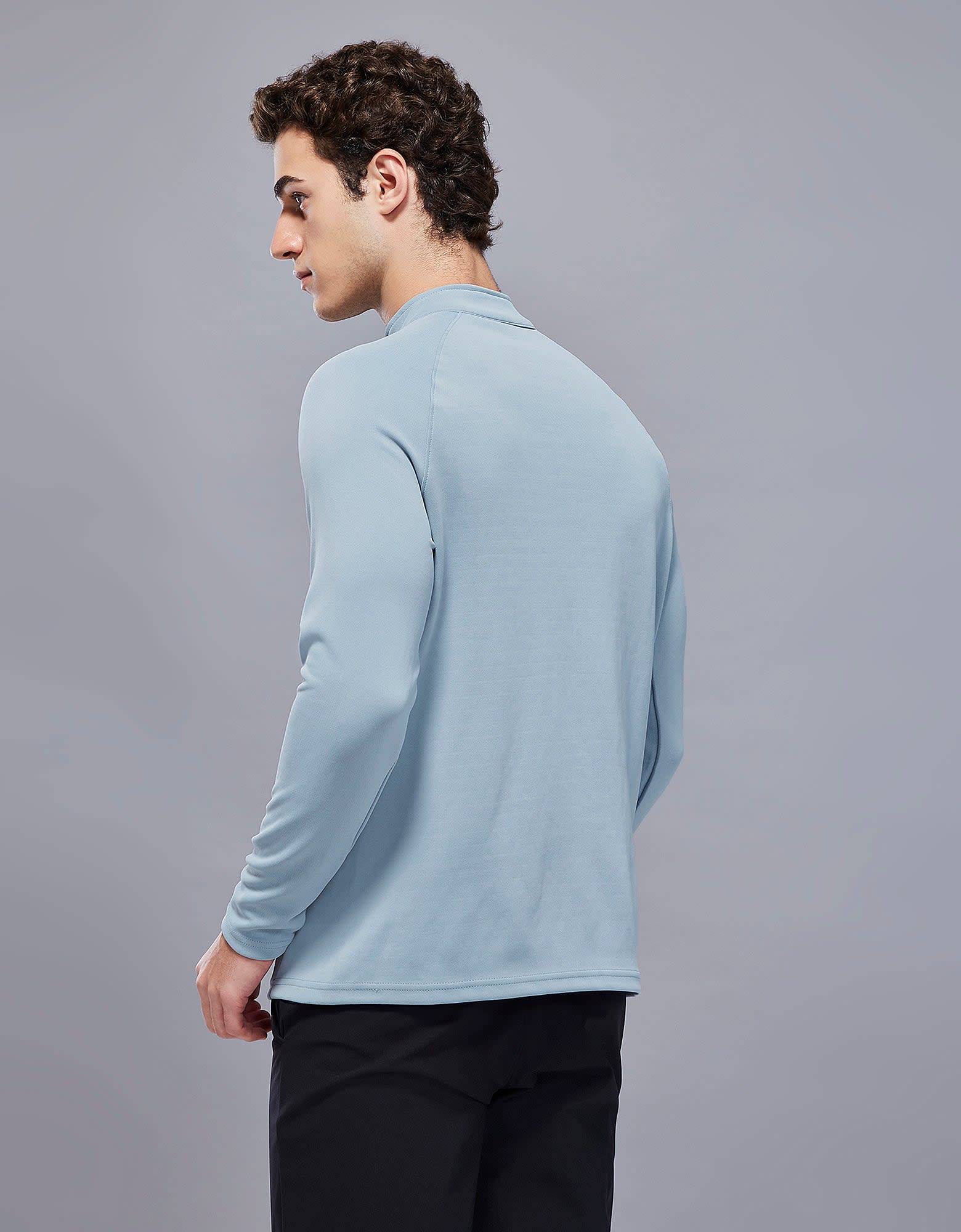Mock Sweatshirt Powder Blue alternate view
