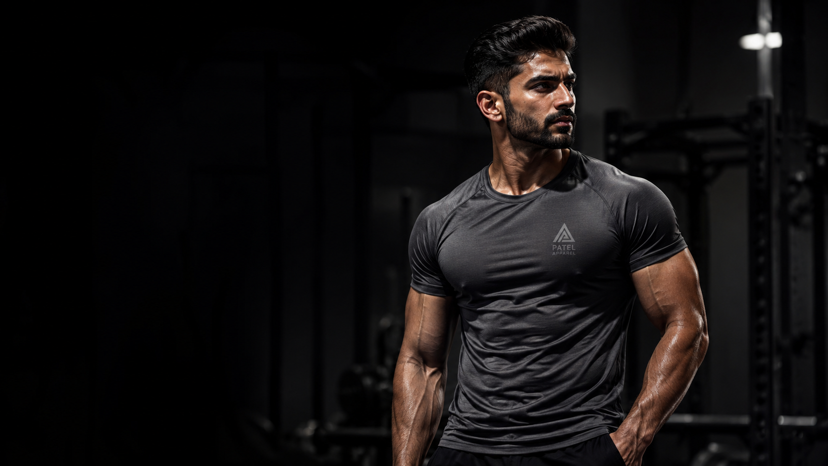 Athletic tailored fit accommodates broader shoulders with a clean V-taper silhouette down to the waist.