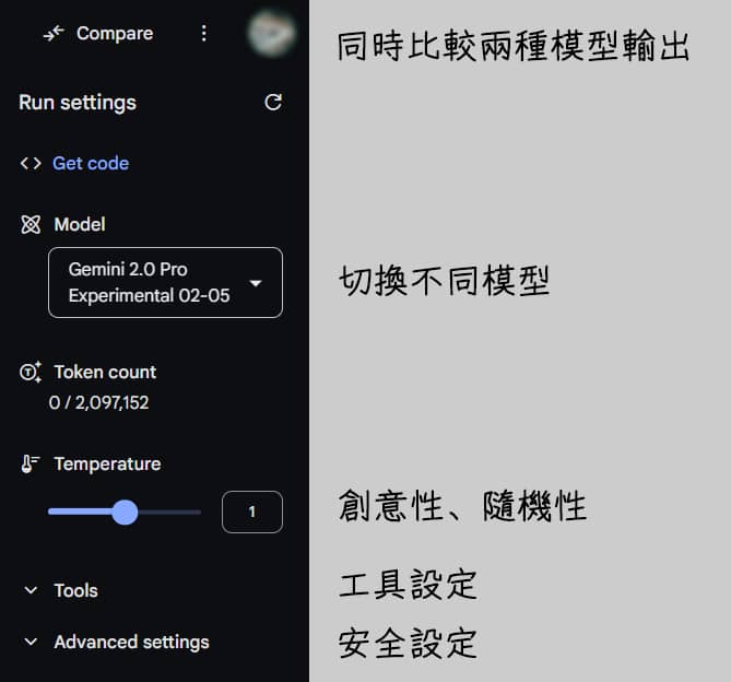 網頁右邊設定區塊