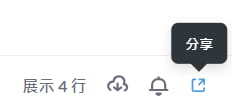 圖表右下角的分享按鈕