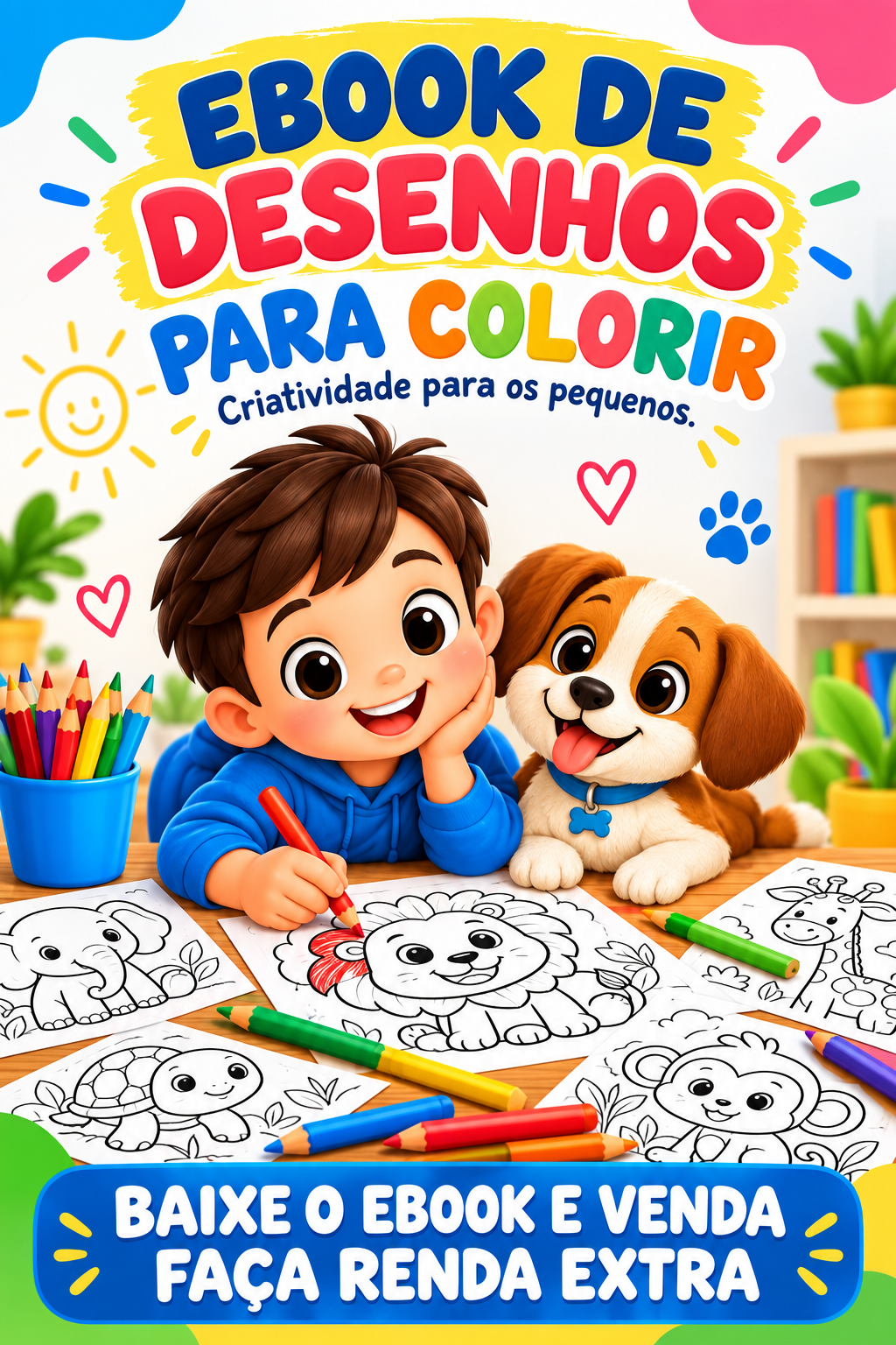 Ebook de Desenhos para Colorir: Baixe e Venda para Fazer Renda Extra
