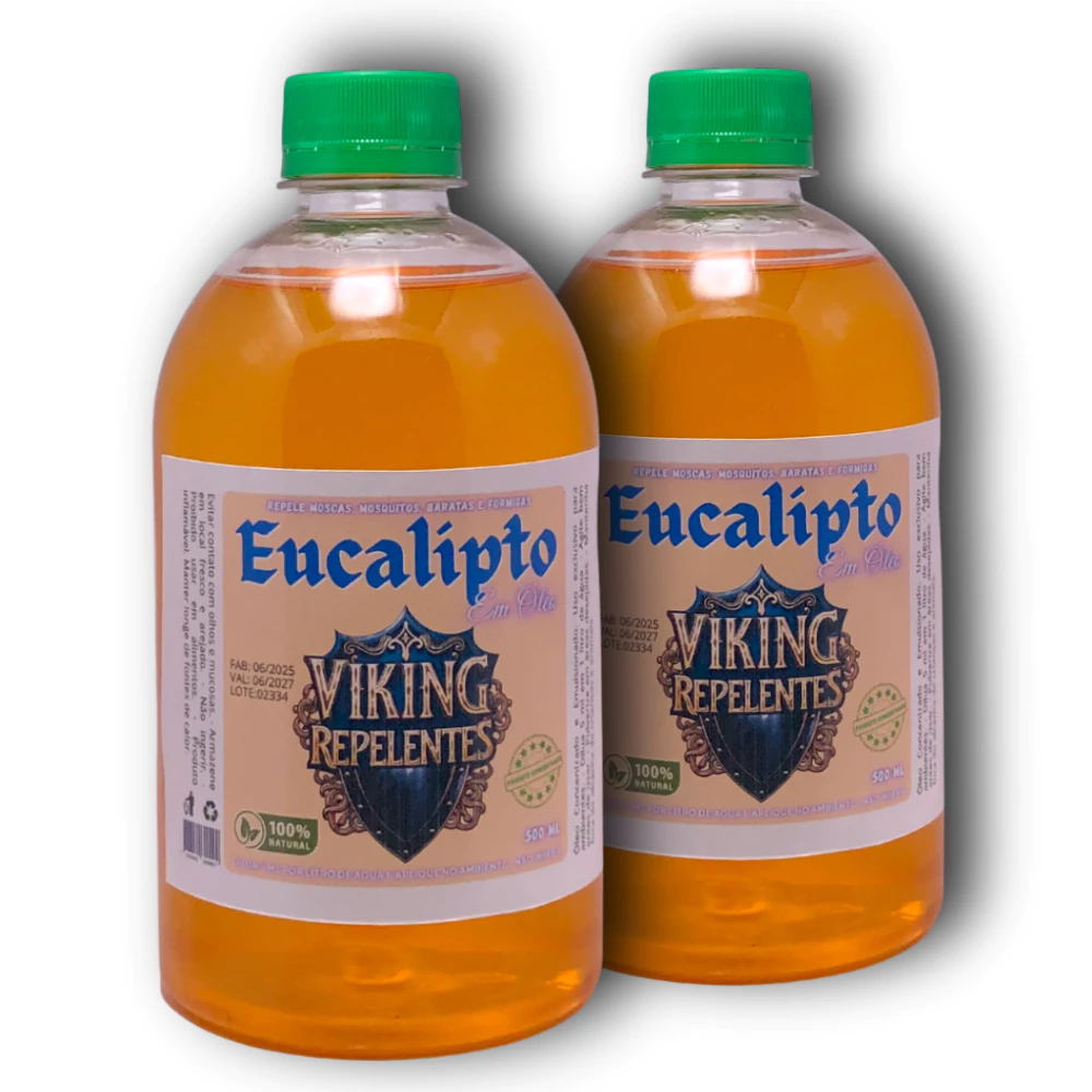 ÓLEO NATURAL DE EUCALIPTO CONCENTRADO 2X500ML - REPELENTE DE AMBIENTE — foto 1