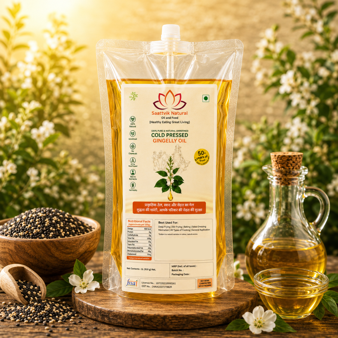 Saattvik Natural Cold Pressed Sesame (Gingelly / Yellu) Oil