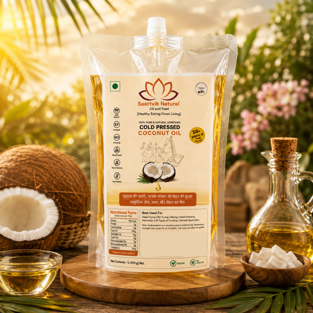 Saattvik Natural Cold Pressed Coconut Oil