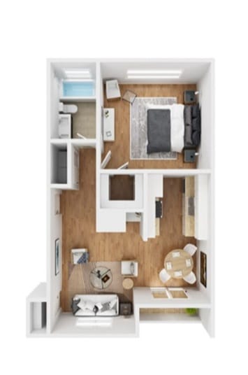 Plano con perspectiva aérea efecto 3D