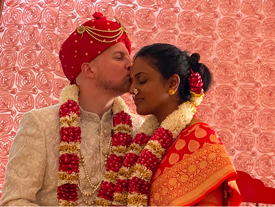 Jeff and his wife at their wedding