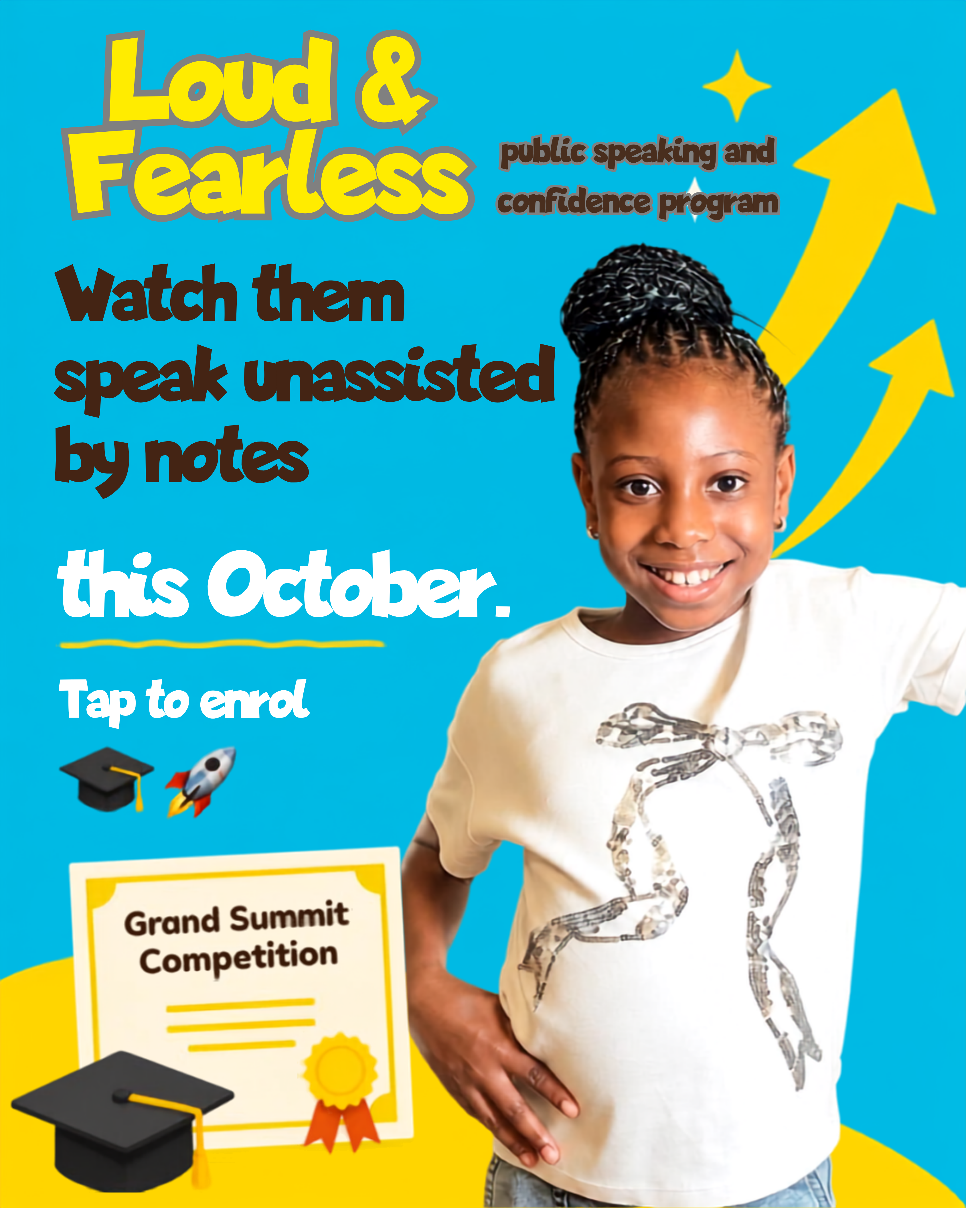 Watch them speak unassisted by notes
