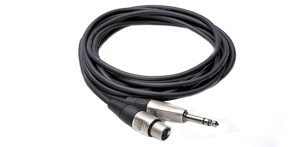 Hosa Technology HXS-050 Balanced 3-Pin XLR Female to 1/4" TRS Male Audio Cable 50'