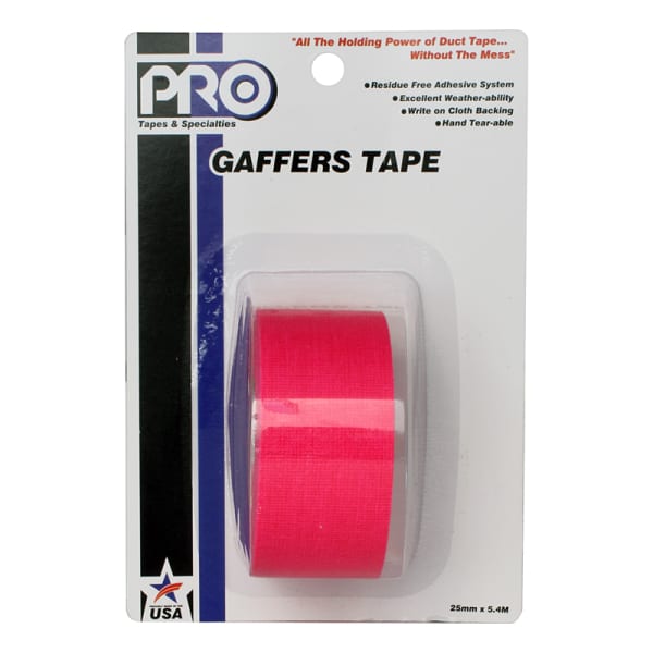 PRO GAFF 2 X 6YARDS POCKET TAPE - FL PINK