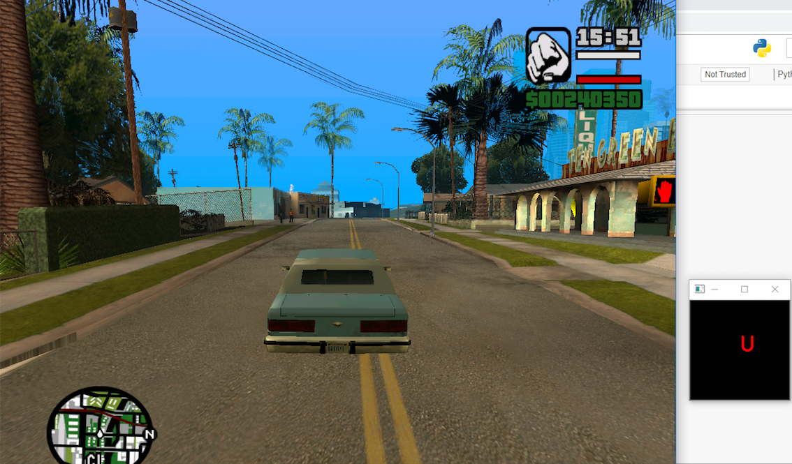 Game Frame along with the key pressed