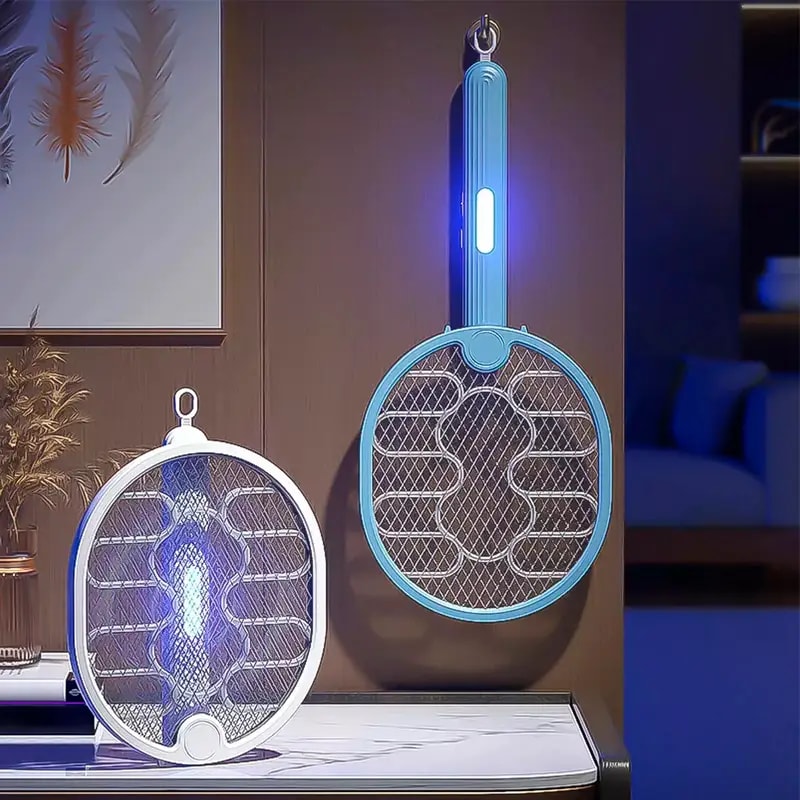 RAQUETA LÁMPARA MATA MOSCAS MOSQUITOS ELECTRICA RECARGABLE DWP 2
