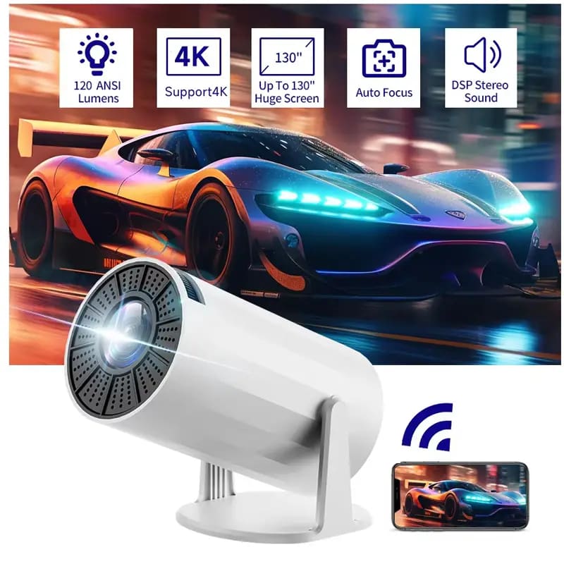 PROYECTOR PORTÁTIL ANDROID HY300 1280X720 1200 LUMENES 1
