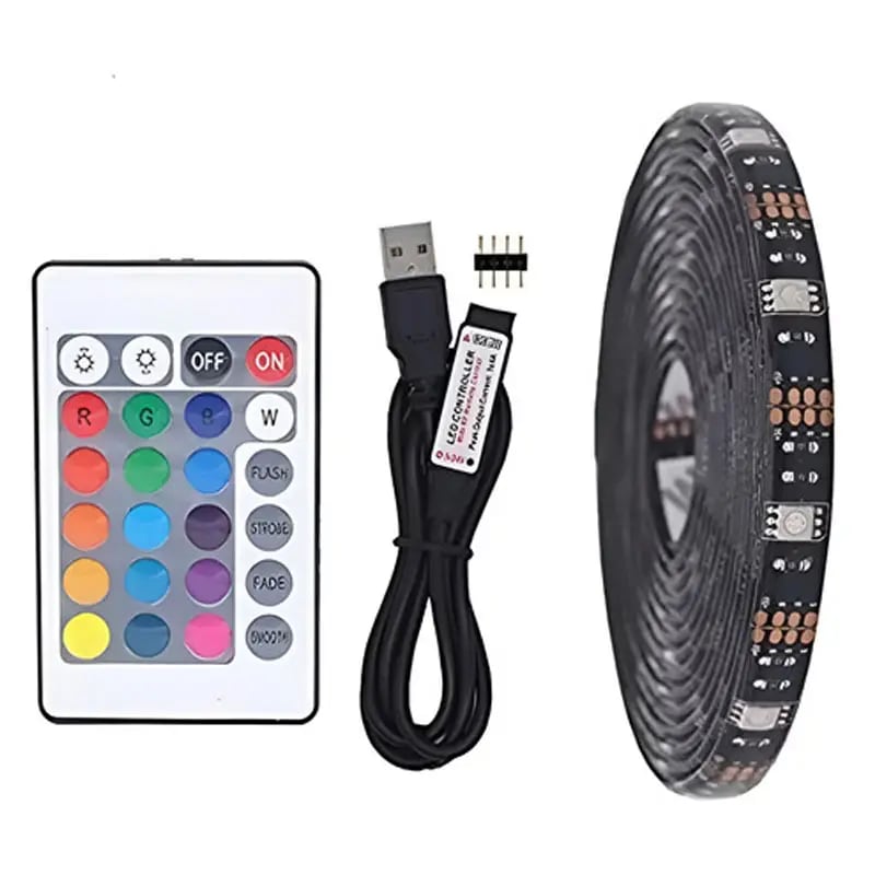 TIRA LED RGB CON CONTROL REMOTO USB 1