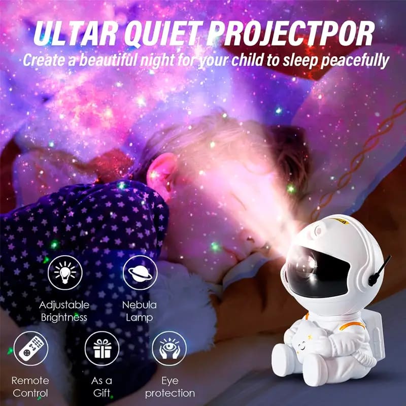 LÁMPARA ASTRONAUTA PROYECTOR DE LUCES XL-735 ESTRELLAS GALAXIA 4