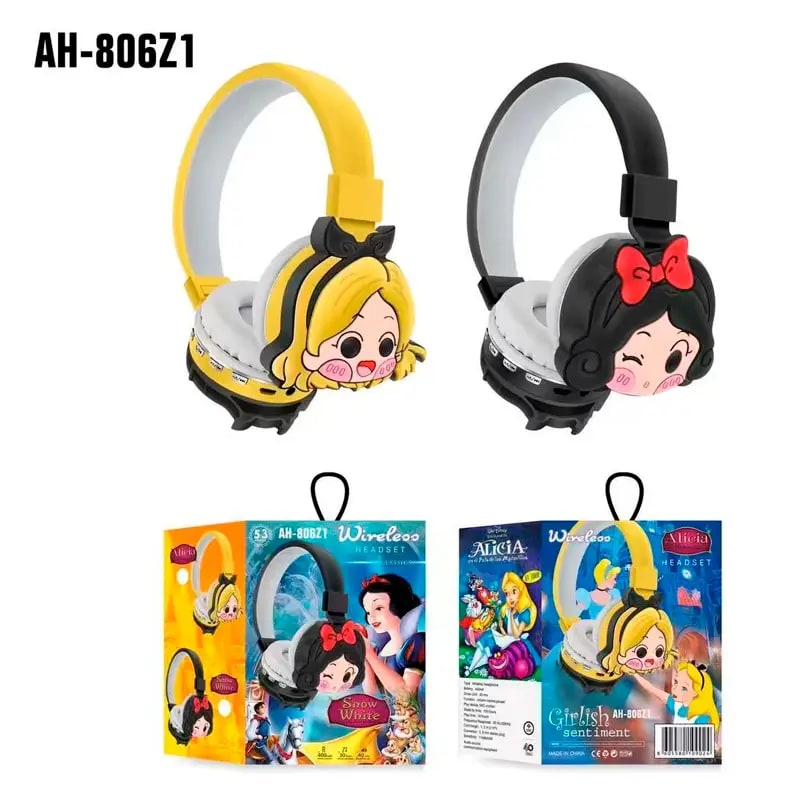 AURICULAR BLUETOOTH VINCHA MUÑECOS PERSONAJES 1
