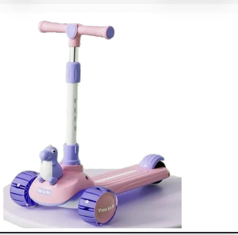 Scooter infantil de 3 ruedas con diseño de dinosaurio 2