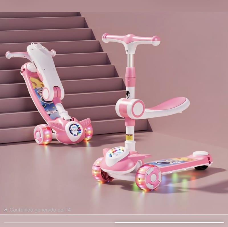 Scooter Infantil 3 En 1 Con Asiento 2