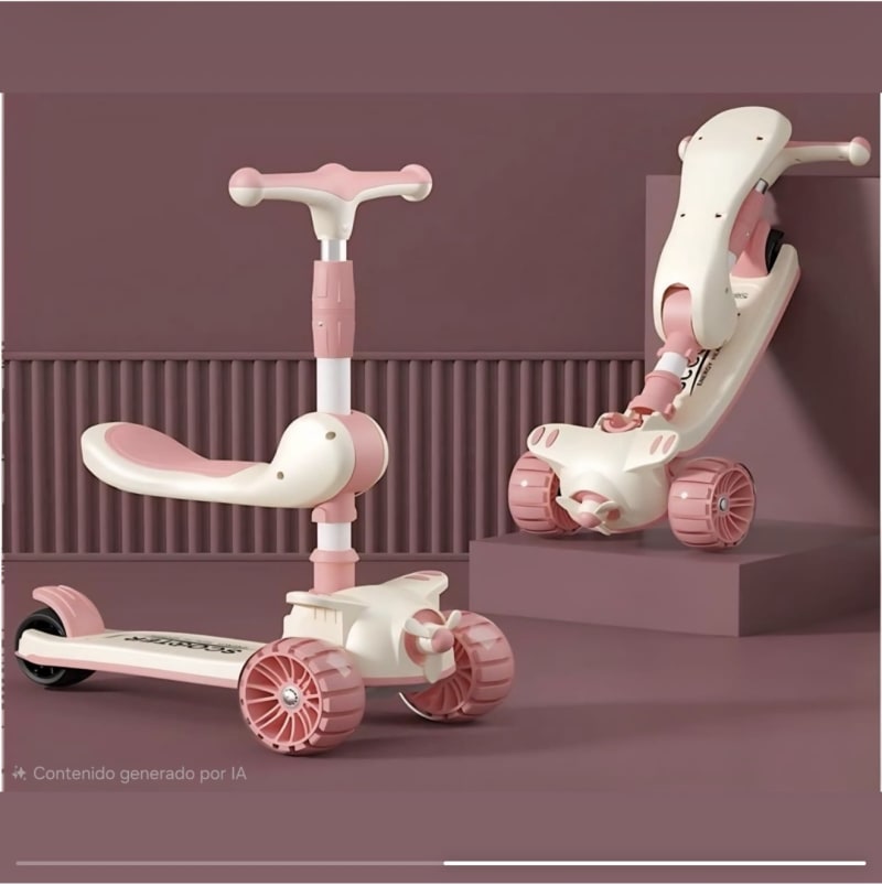 Scooter Infantil 3 en 1 Tipo Avión 4