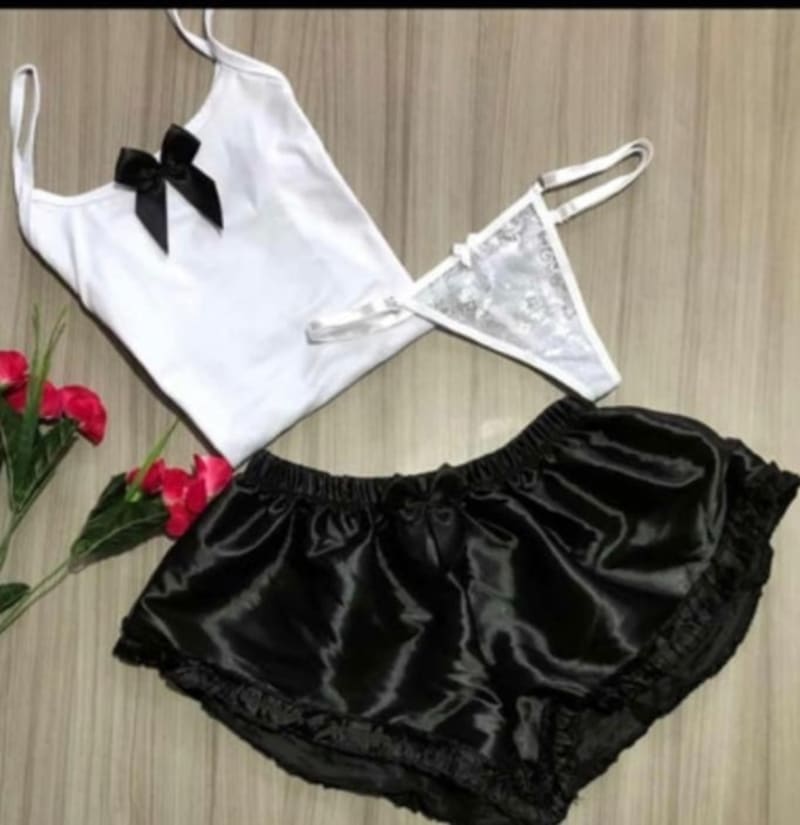 PIJAMA 3 PIEZAS SATIN 2