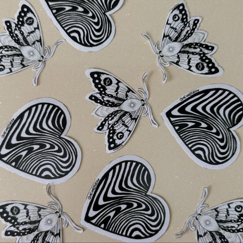 Paquete de 5 stickers adhesivos 💘 5
