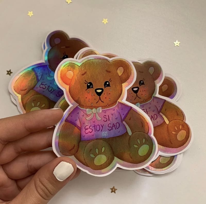 Sticker holográfico osito 🧸💕 1