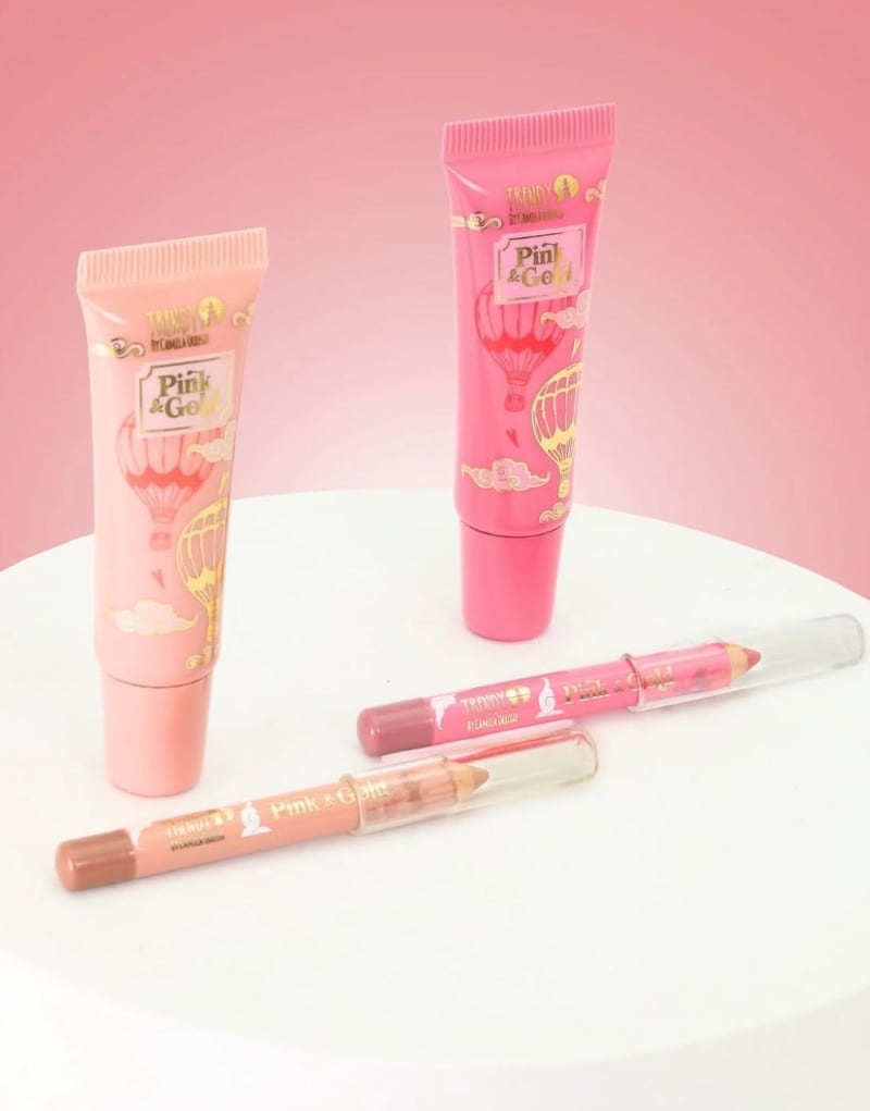 Lip combo Pink and gold 1