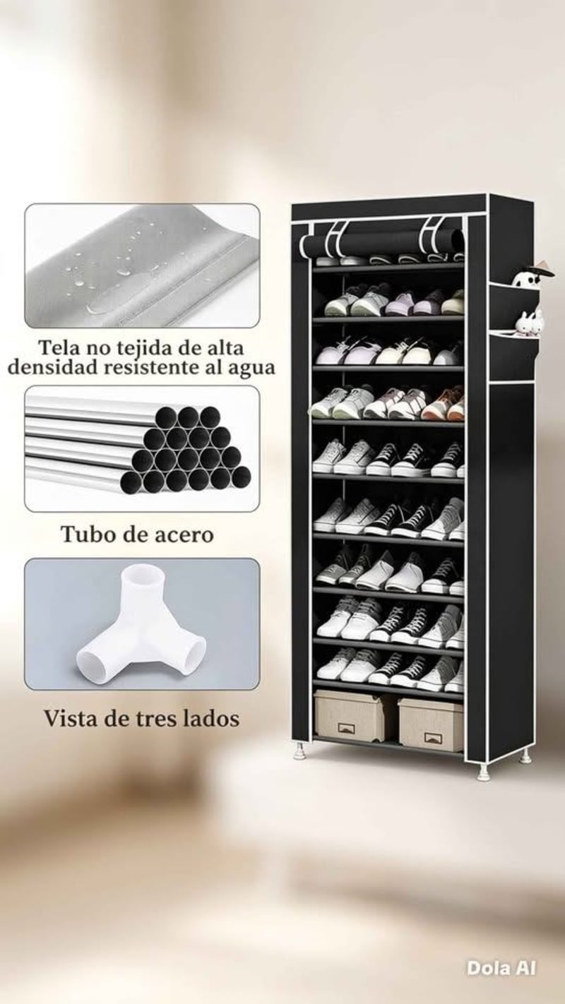 Organizador De Zapatos 10 Niveles Zapatera Con Forro 2
