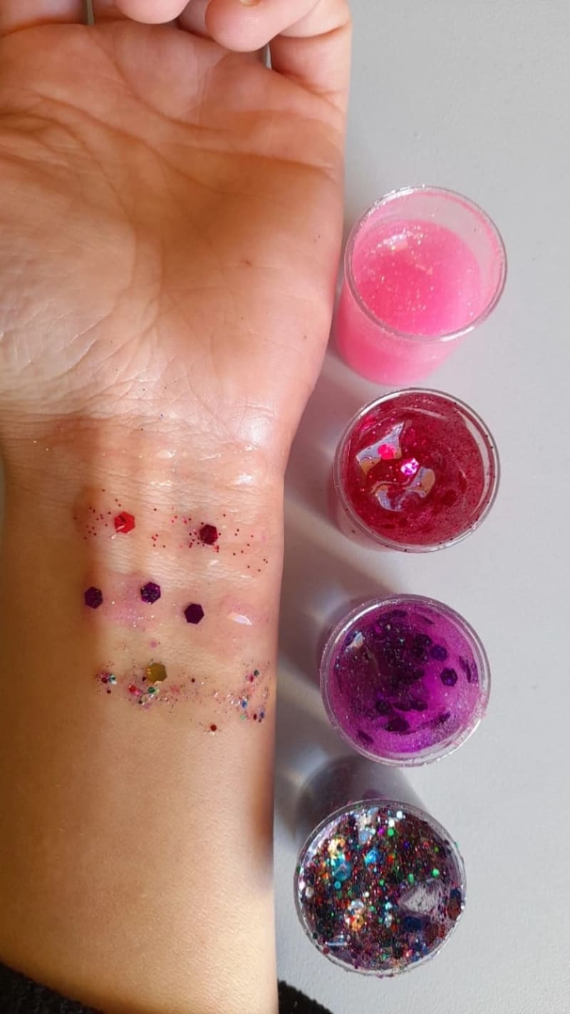 Glitters en gel 1