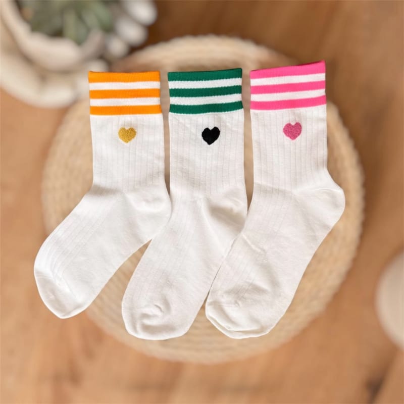 Media 3/4 Retro Heart Stripe 1