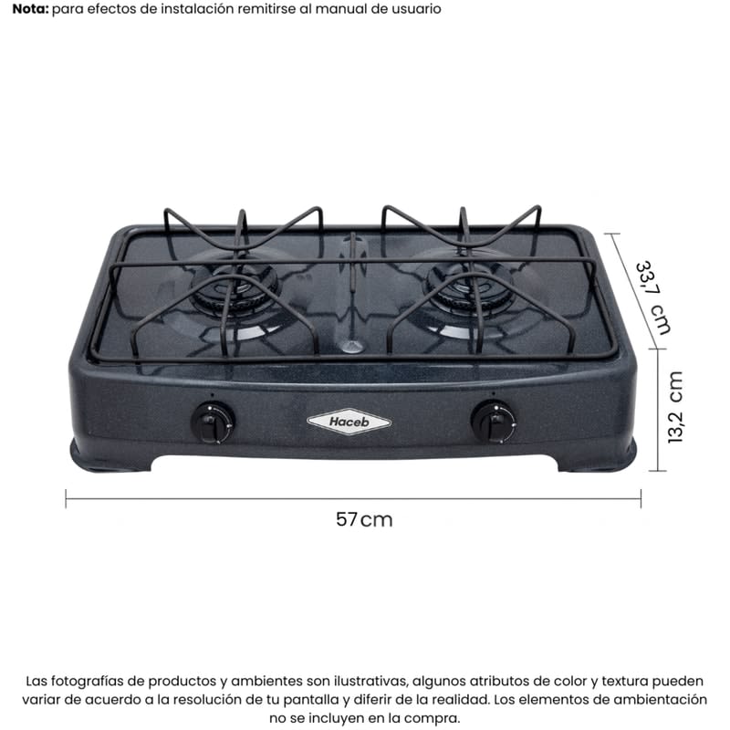 estufa 2 puesto haceb  gas glp 1