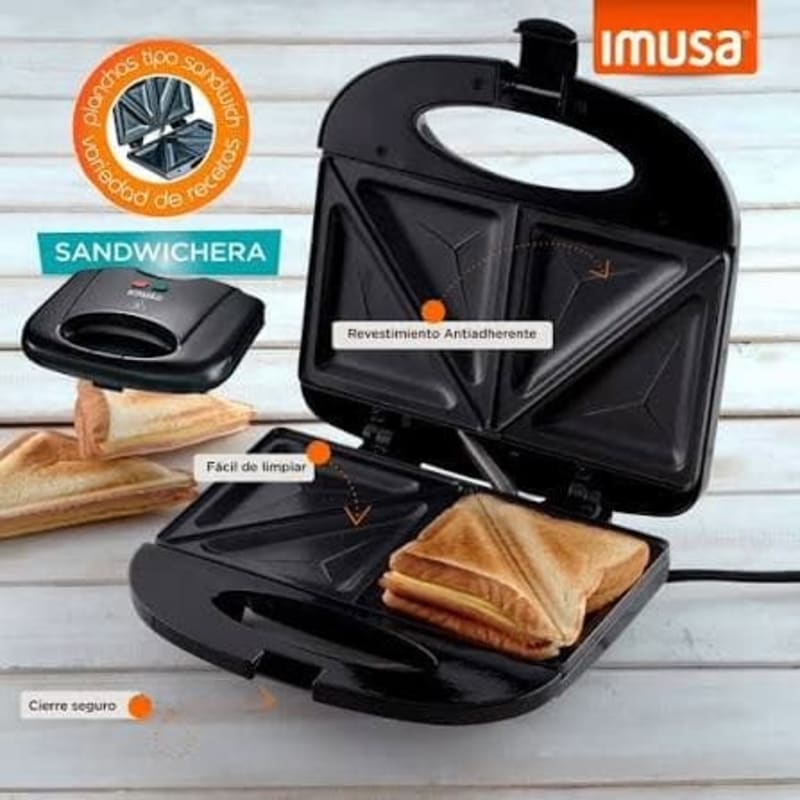 Sanduchera Imusa 2 Puestos Antiadherente 2