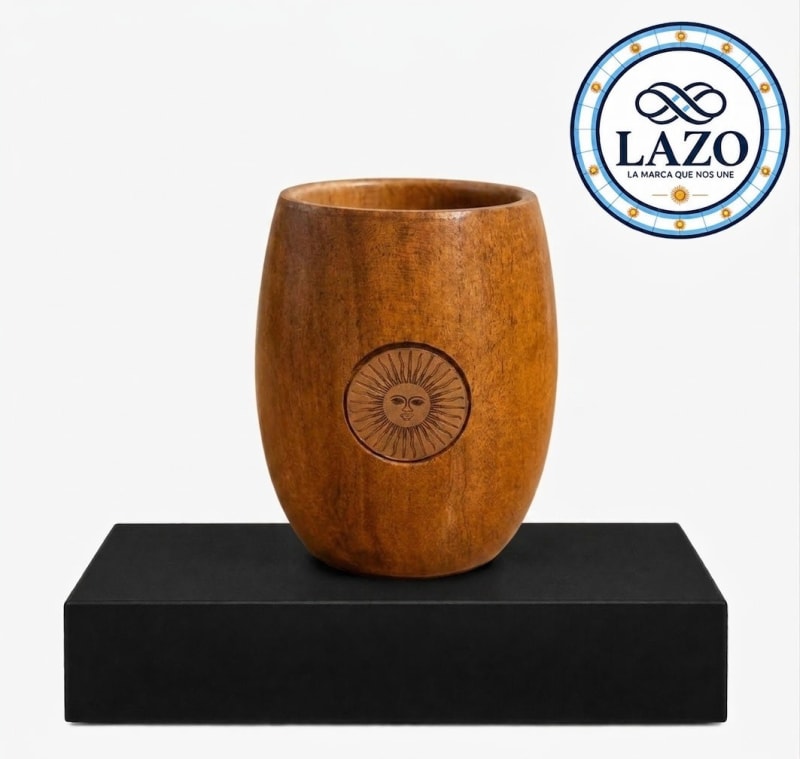 Mate huevito algarrobo con dije de bronce 1