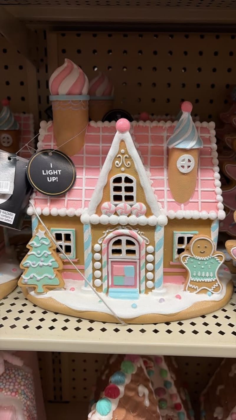 Casita de navidad Jengibre rosa 1