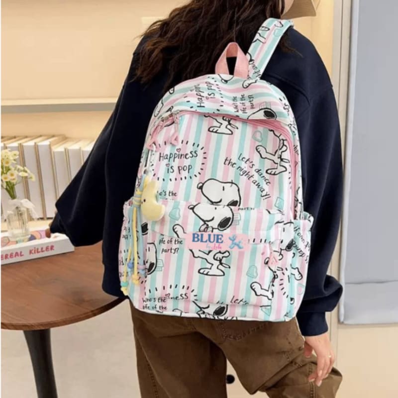 Mochila (Rosada y turquesa pastel) 1