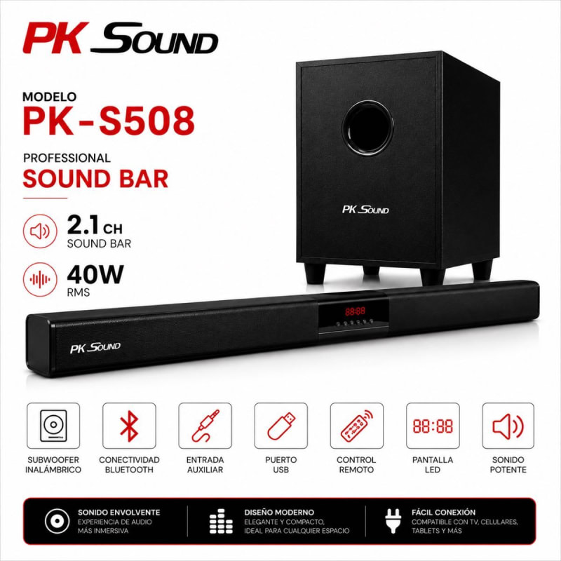 BARRA DE SONIDO PK SOUND S508 1