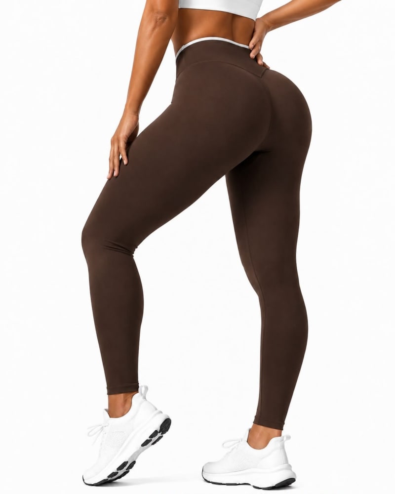 Licra Deportiva  café efecto push-up invisible 1