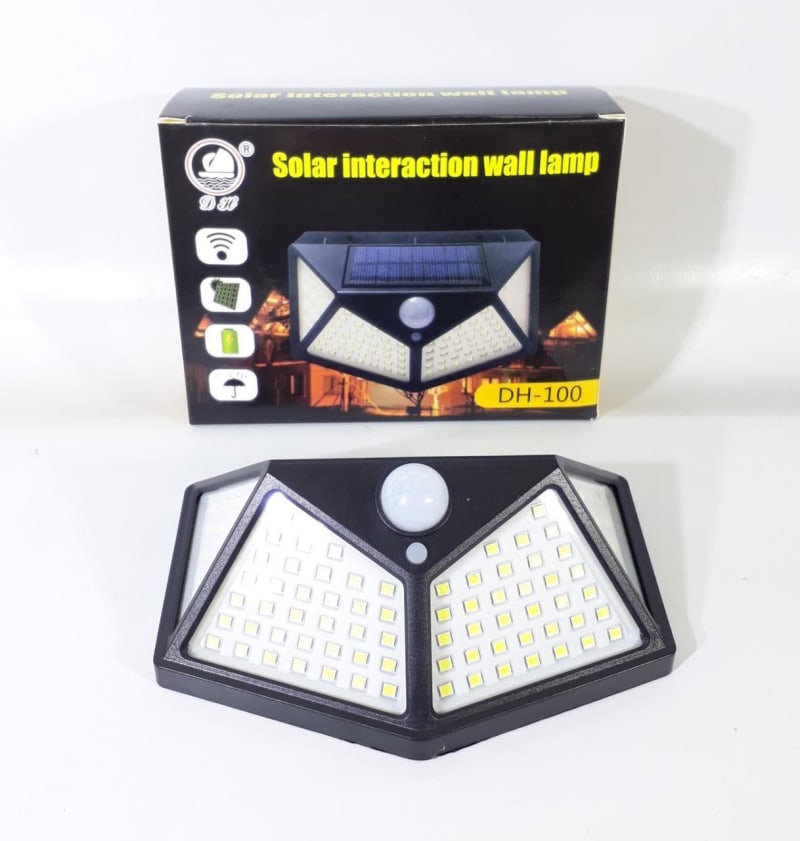 LED-83110 LAMPARA CON PANEL SOLAR YX-100 BK-100 1