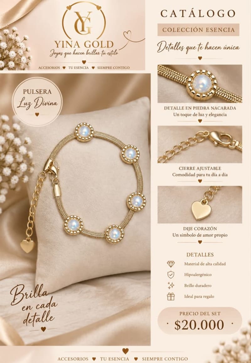 PULSERA  DORADA CON PERLAS 1