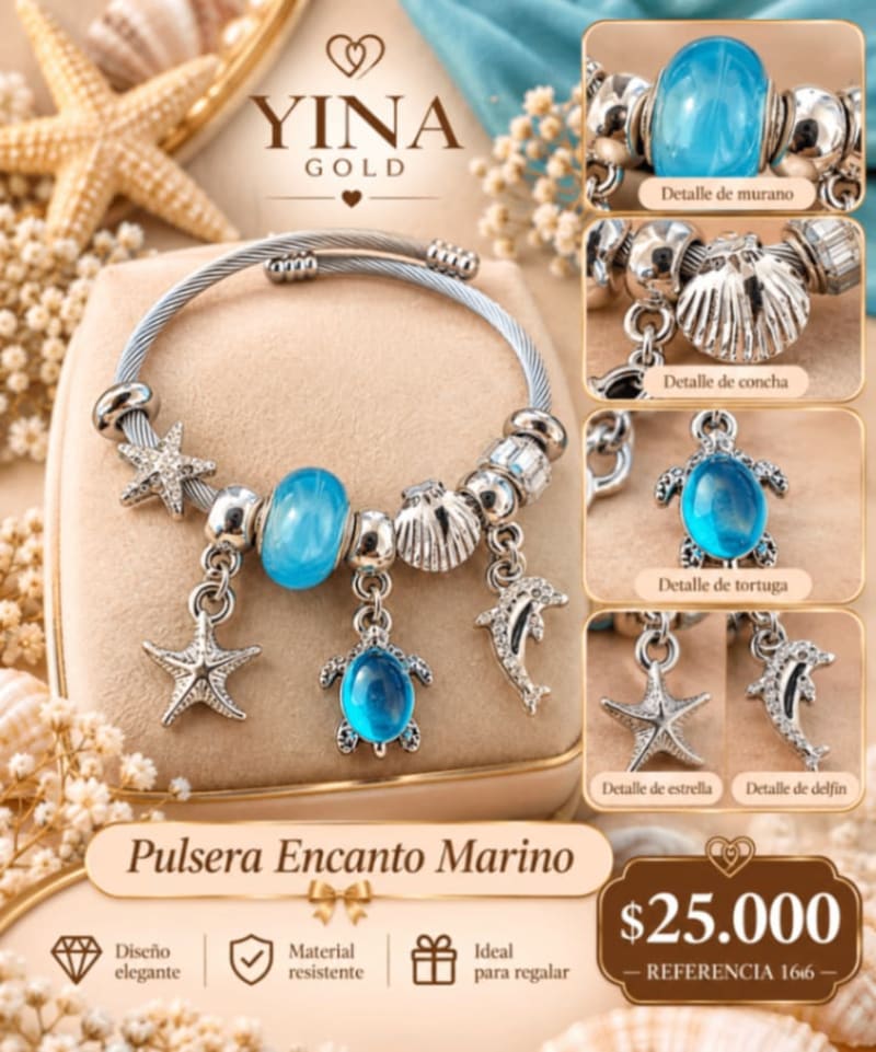 PANDORA PLATEADA ENCANTO MARINO 1