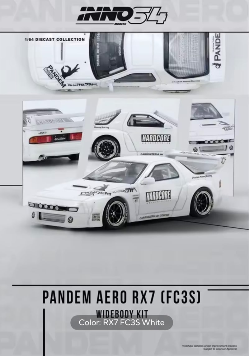 Mazda Rx7 Pandem Aero FC3s white 1