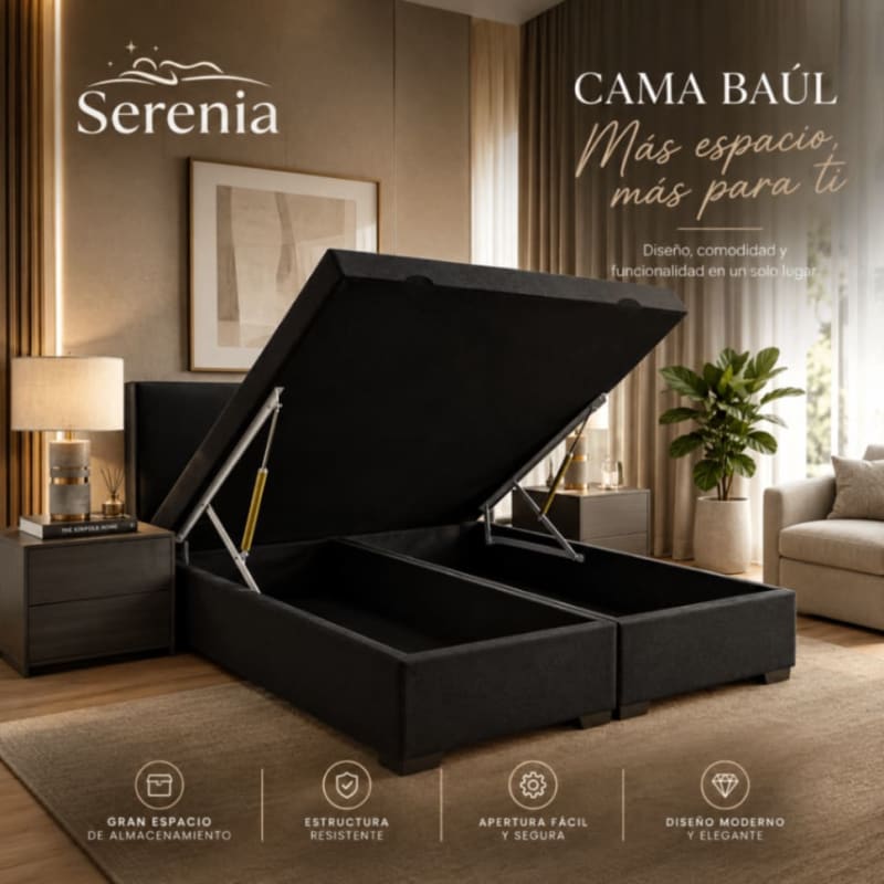 🛏️ CATÁLOGO DE CAMAS BAÚL SERENIA 1